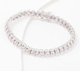 Affinity Diamonds Swirl Tennis Bracelet, Sterling Silver, 6-3/4"